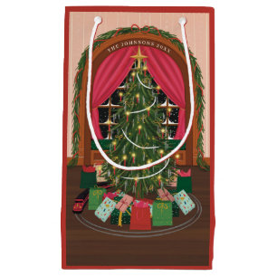 Victorian Christmas Eve Holiday Small Gift Bag