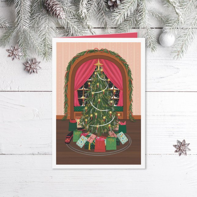 Victorian Christmas Eve Illustrated Holiday Card (Creator Uploaded)