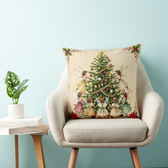 Victorian Christmas Fairy Gathering Cushion (Chair)
