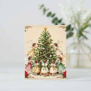 Victorian Christmas Fairy Gathering Postcard