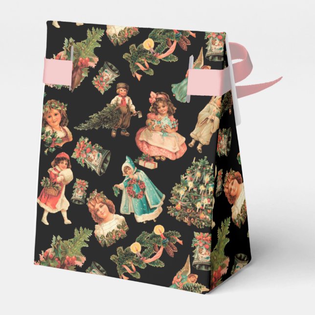 Victorian Christmas Favour Box (Back Side)