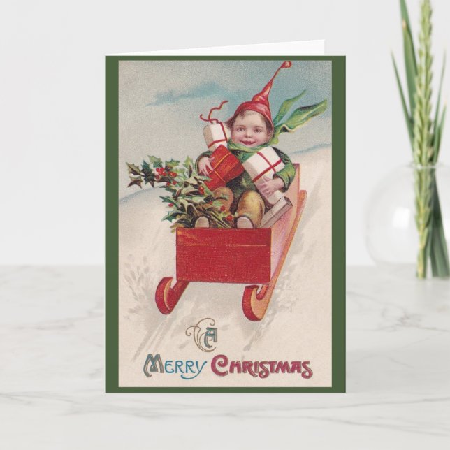 Victorian Christmas Greeting Card (Front)