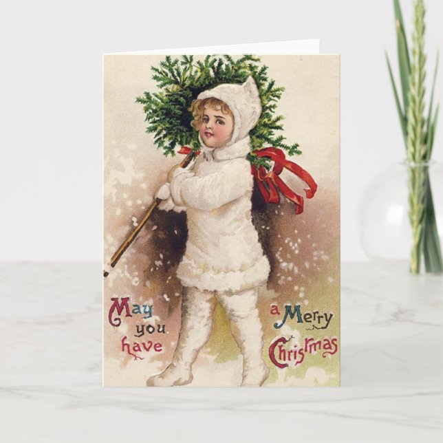Victorian Christmas Greeting Card (Front)
