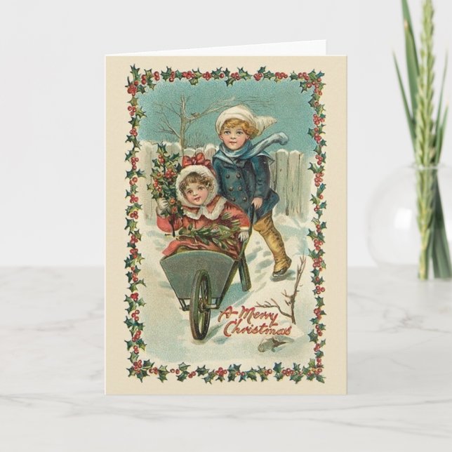Victorian Christmas Greeting Card (Front)