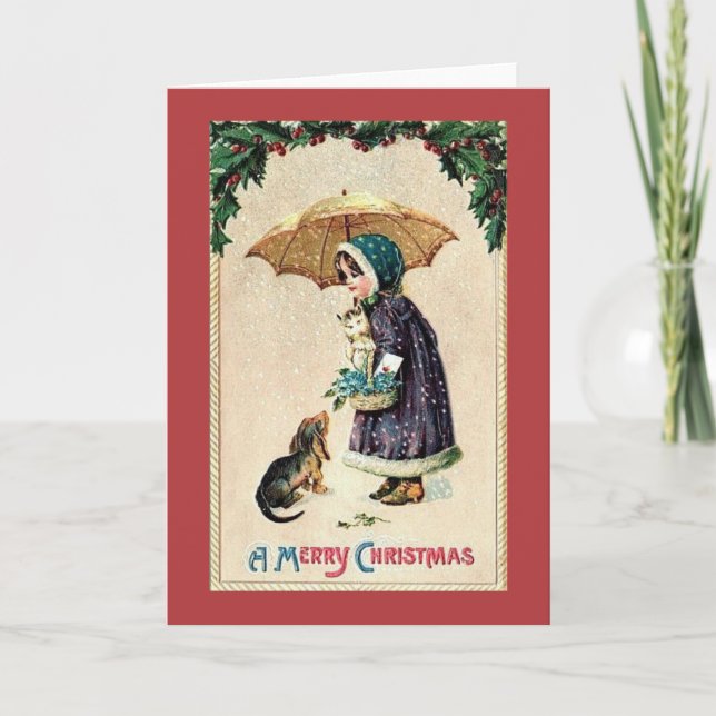Victorian Christmas Greeting Card (Front)