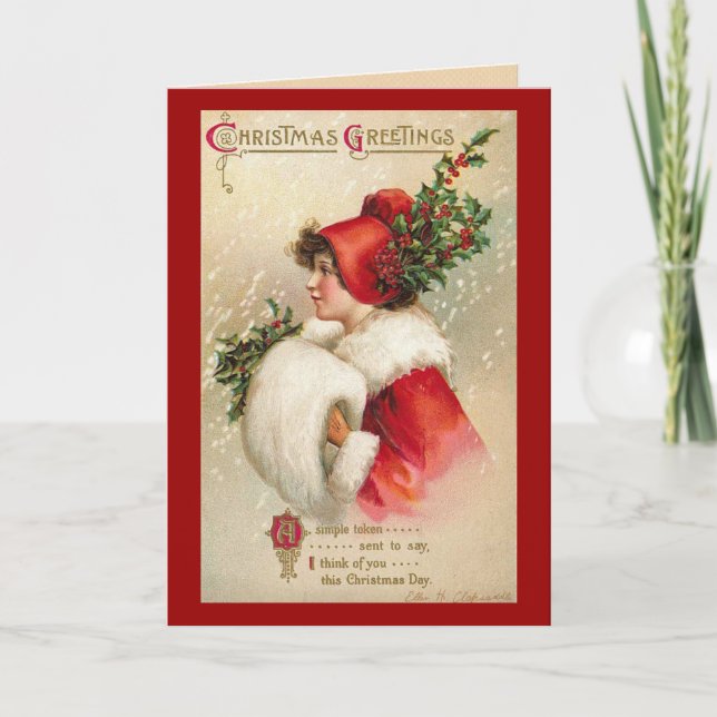 Victorian Christmas Greetings Card (Front)