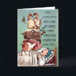 Victorian Christmas Joys Holiday Card<br><div class="desc">Vintage Christmas card...  odd Victorian humour. High quality,  restored vintage image.</div>