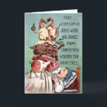 Victorian Christmas Joys Holiday Card<br><div class="desc">Vintage Christmas card...  odd Victorian humour. High quality,  restored vintage image.</div>