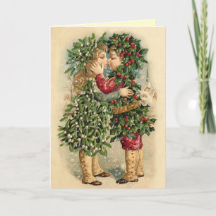 Victorian Christmas Kisses Card