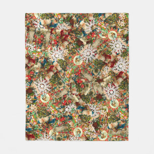 Victorian Christmas Medley Fleece Blanket