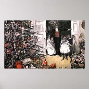 Victorian Christmas Morning Poster