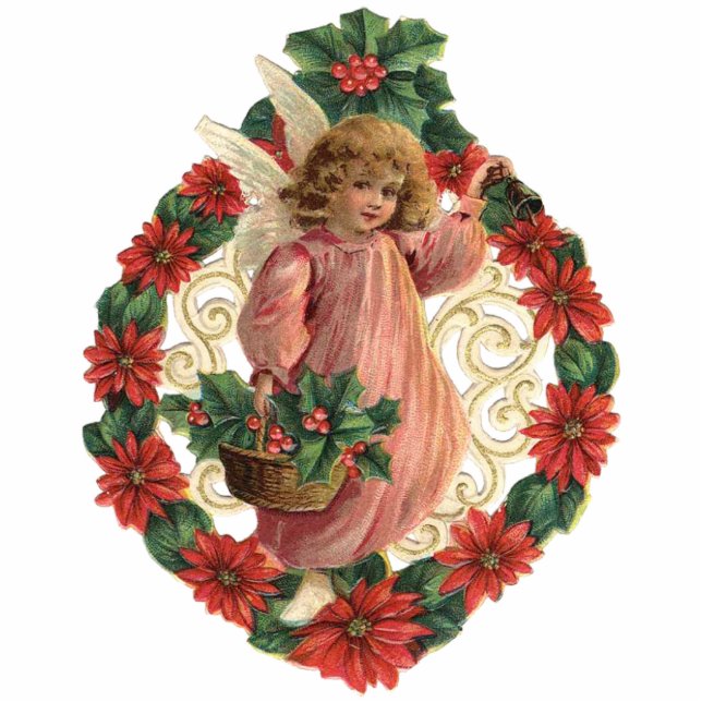 Victorian Christmas Ornament Photo Sculpture Decoration (Front)