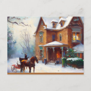 Victorian Christmas Picture Invitation Postcard