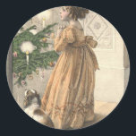 Victorian Christmas Retro Vintage Holiday Classic Round Sticker<br><div class="desc">Victorian Christmas Retro Vintage Holiday 
vintage christmas, victorian christmas, retro christmas, vintage holiday, retro holiday, vintage, christmas, santa, christmas seals</div>