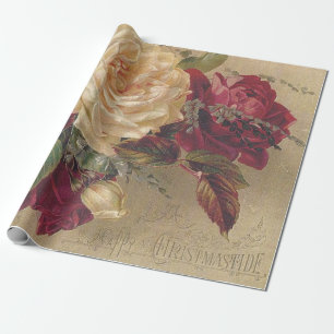Victorian Christmas Roses Wrapping Paper