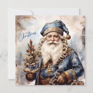 Victorian Christmas Santa Claus Holiday Card