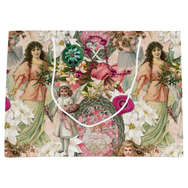 Victorian Christmas Sparkle    Large Gift Bag (Front)