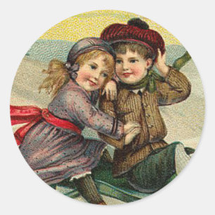 Victorian Christmas sticker