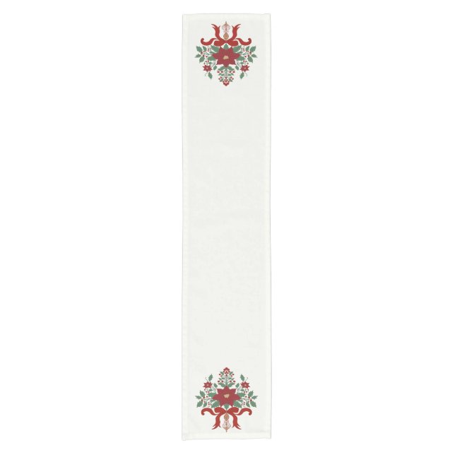 Victorian Christmas Table Runner – Red & Green (Front)