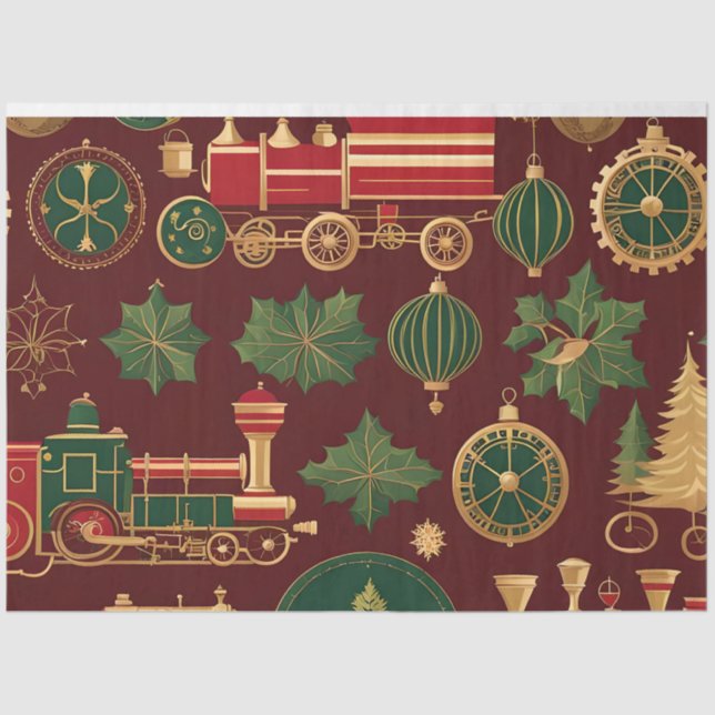 victorian christmas tissue paper (Front)