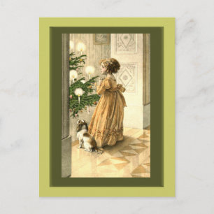 Victorian Christmas Tree and LIttle Girl Cards