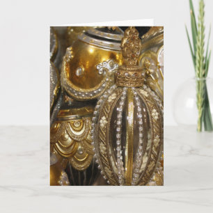 Victorian Christmas Tree Decorations Holiday Card