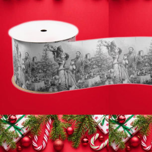 Victorian Christmas Tree Star Satin Ribbon