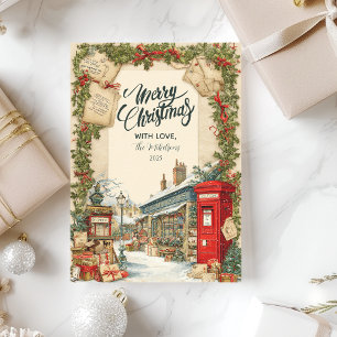 Victorian Christmas Village Holiday Card