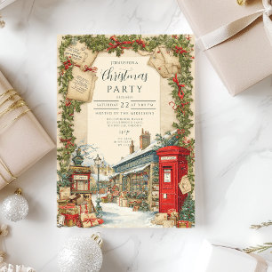 Victorian Christmas Village Invitation
