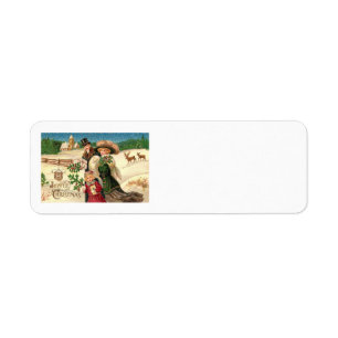 Victorian Christmas Vintage Address Labels