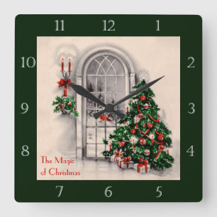 Victorian Christmas Window Clock