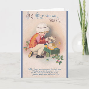 Victorian Christmas Wish Greeting Card