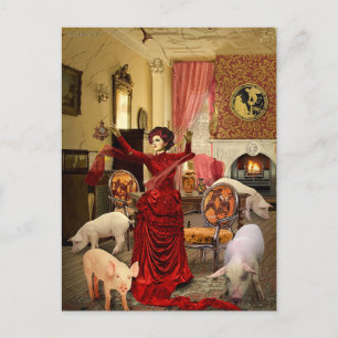 Victorian Circe Holiday Postcard