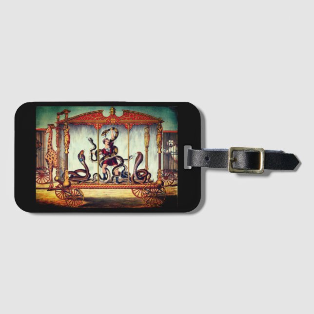 Victorian circus vintage exhibition  luggage tag (Front Horizontal)