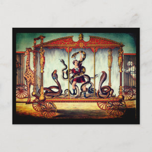 Victorian circus vintage exhibition  postcard