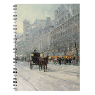 Victorian City Christmas Street Scene Notebook