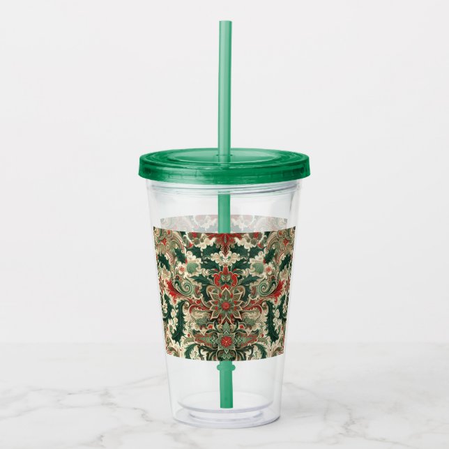 Victorian/Classic/Vintage Christmas Acrylic Tumbler (Front)
