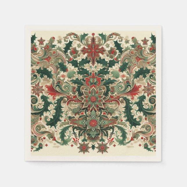 Victorian/Classic/Vintage Christmas Napkin (Front)