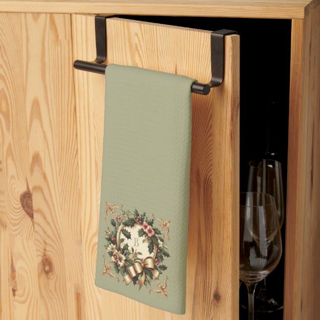 Victorian/Classic/Vintage Christmas Tea Towel (Thirds Fold)