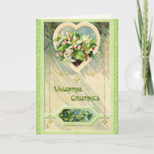 Victorian Clover Valentine's Day Card