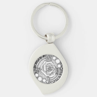 Victorian Compass Rose Key Ring
