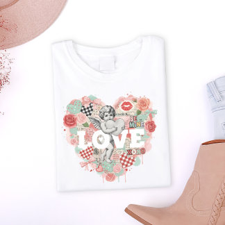 Victorian Coquette Cherub Angel Aesthetic Heart T-Shirt