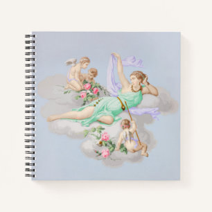 Victorian Coquette Pastel Angel Clouds Notebook