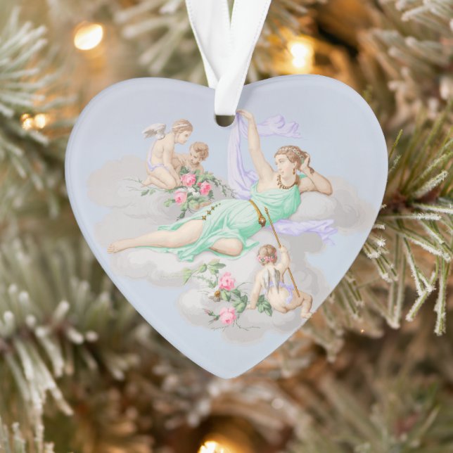 Victorian Coquette Pastel Angel Clouds Ornament (Tree)