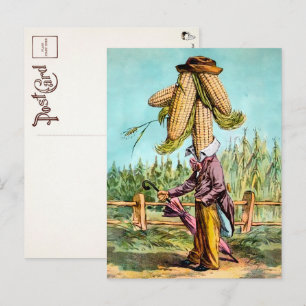 Victorian Corn Man Postcard