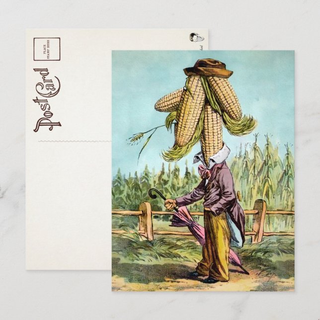 Victorian Corn Man Postcard  (Front/Back)