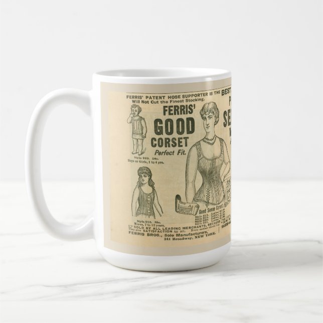 Victorian Corset advertisement Coffee Mug (Left)