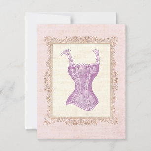 Victorian Corset Lingerie Bridal Shower Invitation