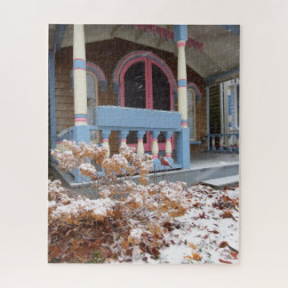 Victorian Cottage in Snow - Martha's Vineyard Jigsaw Puzzle