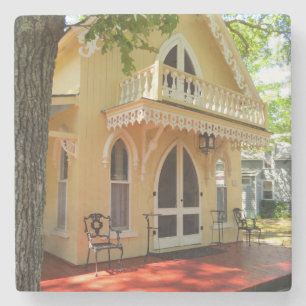 Victorian Cottage in Sun - Martha's Vineyard Stone Coaster